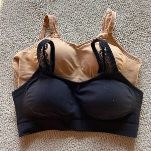Black and Tan Lace Trim Bras